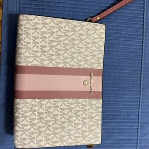 Michael Kors Pink and Cream Clutch